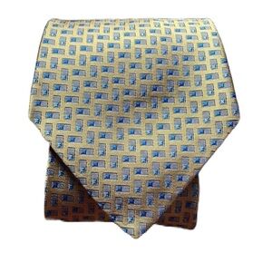 Barrington yellow patterned tie. NWT. 100% silk.